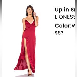Lioness Maxi Deep Red Slip Dress